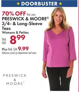 Boscov's PRESWICK & MOORE 3/4- & Long-Sleeve Tees offer