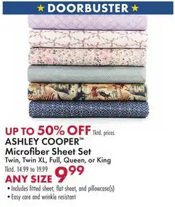 Boscov's ASHLEY COOPER Microfi ber Sheet Set offer