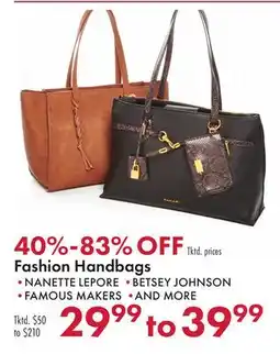 Boscov's Fashion Handbags offer