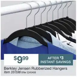 BJ’s Berkley Jensen Rubberized Hangers offer