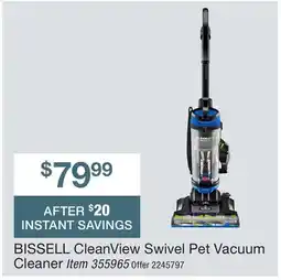 BJ’s BISSELL CleanView Swivel Pet Vacuum Cleaner offer