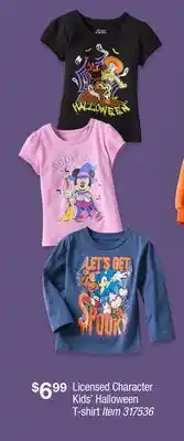 BJ’s Licensed Character Kids' Halloween T-shirt offer