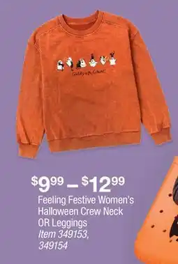 BJ’s Feeling Festive Women's Halloween Crew Neck OR Leggings offer