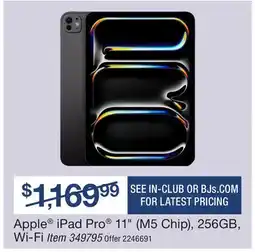 BJ’s Apple iPad Pro 11 (M5 Chip), 256GB, Wi-Fi offer