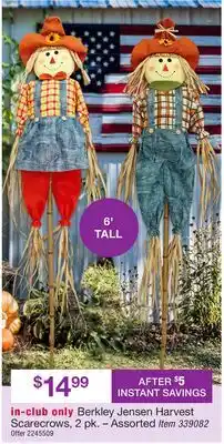 BJ’s Berkley Jensen Harvest Scarecrows offer