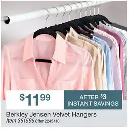 BJ’s Berkley Jensen Velvet Hangers offer