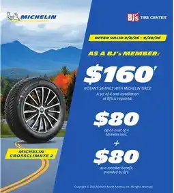 BJ’s MICHELIN CROSSCLIMATE 2 offer