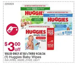 BJ’s (1) Huggies Baby Wipes offer