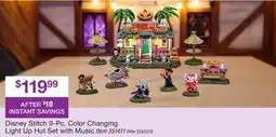 BJ’s Disney Stitch 9-Pc. Color Changing Light Up Hut Set with Music offer