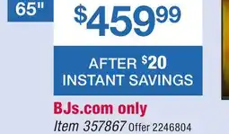 BJ’s LG QNED7S 4K Smart TV offer