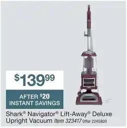 BJ’s Shark Navigator Lift-Away Deluxe Upright Vacuum offer