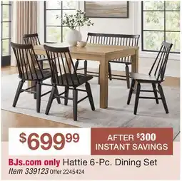 BJ’s Hattie 6-Pc. Dining Set offer
