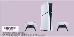 BJ’s PlayStation 5 Disc Console with White DualSense Controller offer