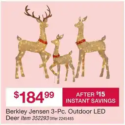 BJ’s Berkley Jensen 3-Pc. Outdoor LED Deer offer