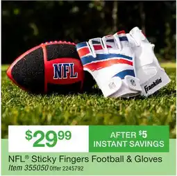 BJ’s NFL Sticky Fingers Football & Gloves offer