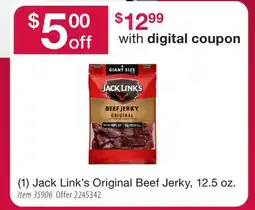 BJ’s (1) Jack Link's Original Beef Jerky, 12.5 oz offer