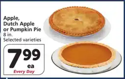 Albertsons Apple, Dutch Apple or Pumpkin Pie offer