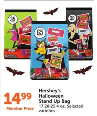 Albertsons Hershey's Halloween Stand Up Bag offer