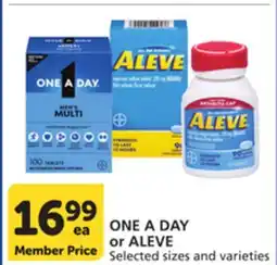 Albertsons ONE A DAY or ALEVE offer
