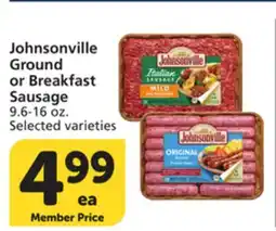 Albertsons Johnsonville Ground or Breakfast Sausage offer