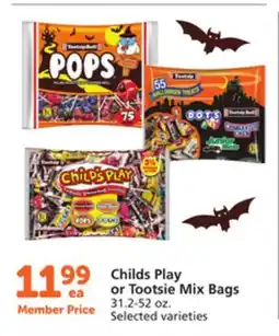 Albertsons Childs Play or Tootsie Mix Bags offer
