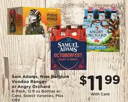 Ralphs Sam Adams, New Belgium Voodoo Ranger or Angry Orchard offer