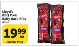 Albertsons Lloyd's BBQ Pork Baby Back Ribs offer