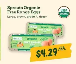 Sprouts Farmers Market Sprouts Organic Free Range Eggs offer