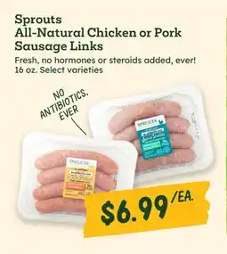 Sprouts Farmers Market Sprouts All-Natural Chicken or Pork Sausage Links offer