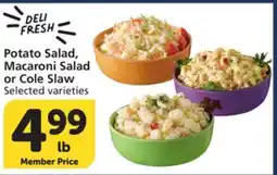 Vons Potato Salad, Macaroni Salad or Cole Slaw offer