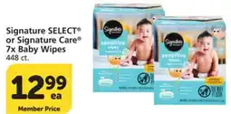 Vons Signature SELECT or Signature Care 7x Baby Wipes offer