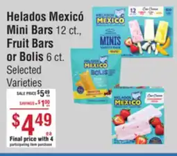 Smart & Final Helados Mexicó Mini Bars 12 ct., Fruit Bars or Bolis 6 ct offer