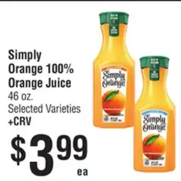 Smart & Final Simply Orange 100% Orange Juice offer
