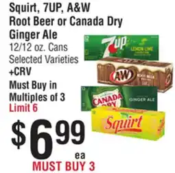 Smart & Final Squirt, 7UP, A&W Root Beer or Canada Dry Ginger Ale offer