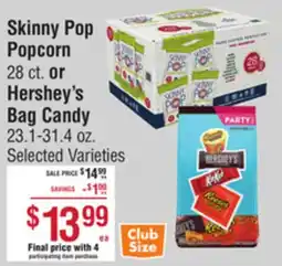 Smart & Final Skinny Pop Popcorn 28 ct. or Hershey's Bag Candy offer