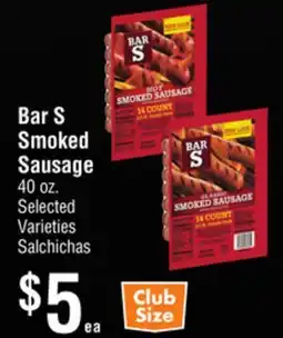 Smart & Final Bar S Smoked Sausage offer