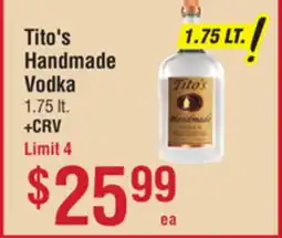 Smart & Final Tito's Handmade Vodka offer
