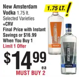 Smart & Final New Amsterdam Vodka offer