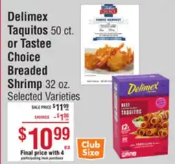 Smart & Final Delimex Taquitos or Tastee Choice Breaded Shrimp offer