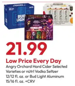 Stater Bros Angry Orchard Hard Cider Selected Varieties or nütrl Vodka Seltzer offer