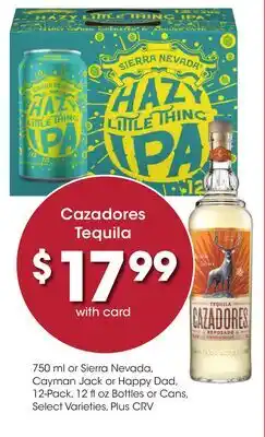 Ralphs Cazadores Tequila offer