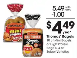 Ralphs Thomas' Bagels offer