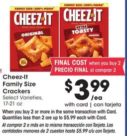 Ralphs Cheez-It Family Size Crackers offer