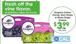 Ralphs Grapery Cotton Candy, Gum Drops or Moon Drops Grapes offer