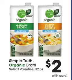 Ralphs Simple Truth Organic Broth offer
