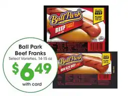 Ralphs Ball Park Beef Franks offer