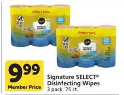 Pavilions Signature SELECT Disinfecting Wipes offer