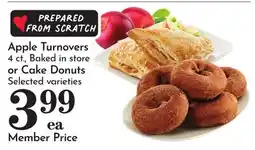 Pavilions Apple Turnovers 4 ct., Baked in store or Cake Donuts offer