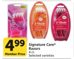 Pavilions Signature Care Razors offer