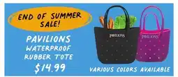 Pavilions PAVILIONS WATERPROOF RUBBER TOTE offer